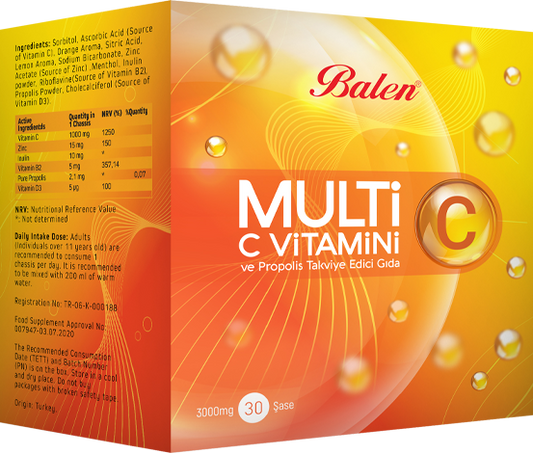 Multi-C C Vitamini ve Propolis Şase