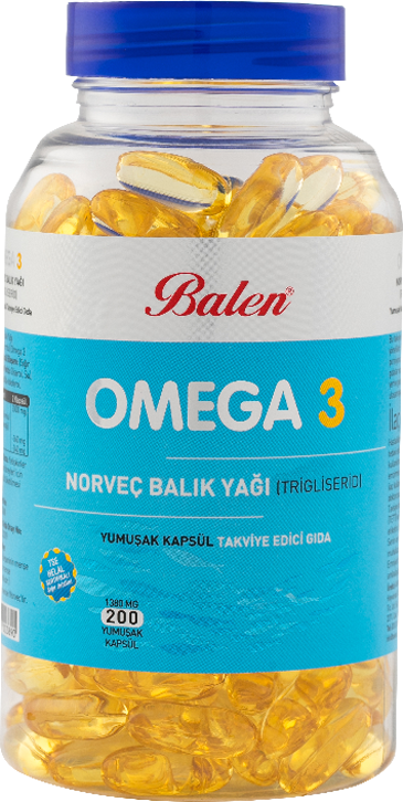 Omega 3 Norveç Balık Yağı (Trigiliserid) Yumuşak Kapsül 1380 Mg*200