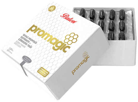 Promagic Propolis Ekstraktı ve Çörek otu Yağı İçeren Yumuşak Kapsül