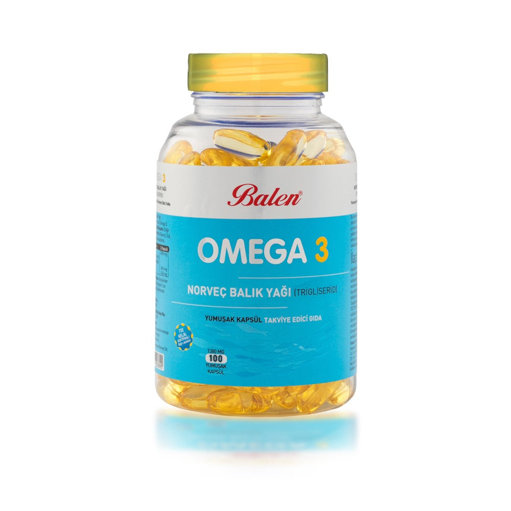 Omega 3 Norveç Balık Yağı (Trigiliserid) Yumuşak Kapsül 1380 Mg*100