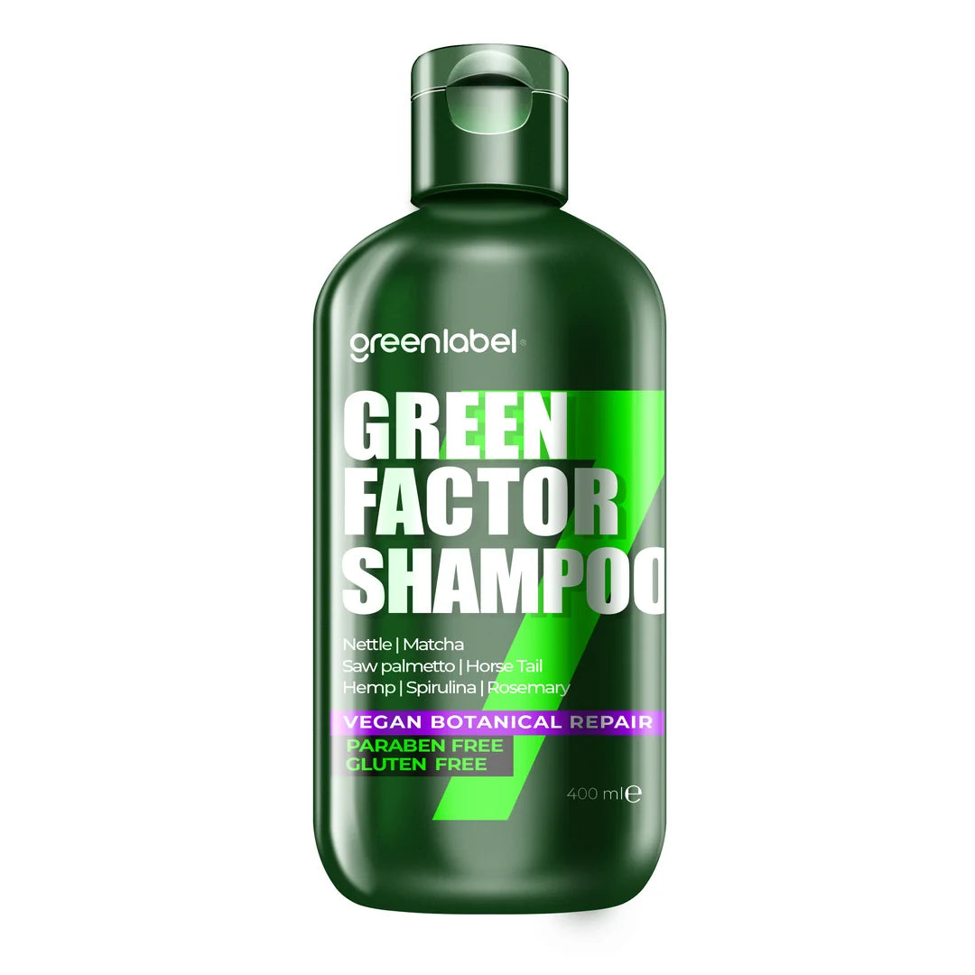 Green Factor 7 Bitkili Vegan Parabensiz Glutensiz Onarıcı ve Yoğun Bakım Şampuanı 400ml.