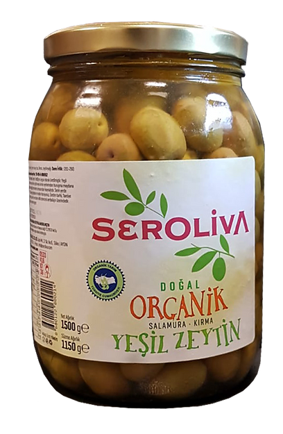 Organik Yeşil Kırma Zeytin 1.5 kg