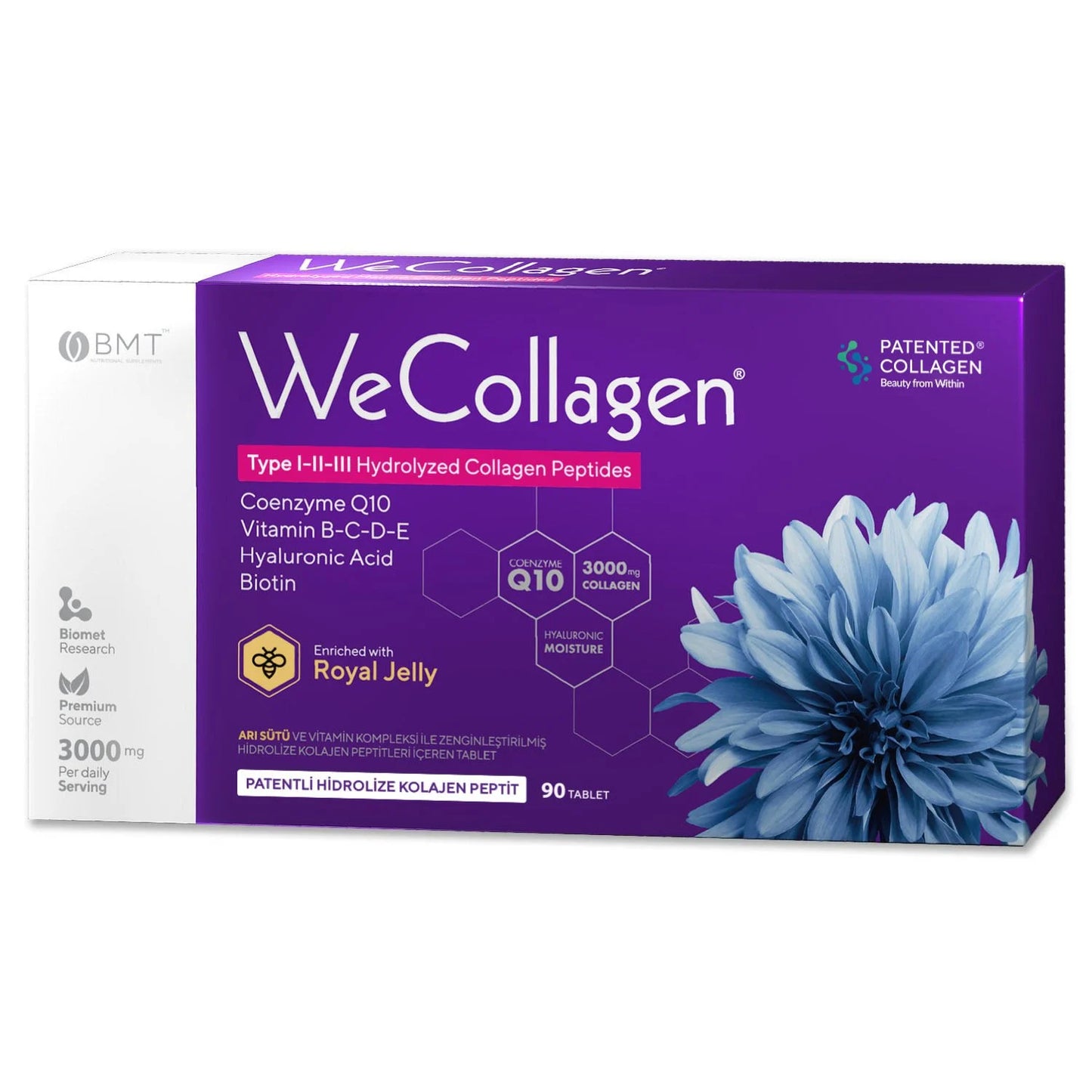 WeCollagen® Tip 1-2-3 Kolajen 3000mg Tablet Takviye Edici Gıda