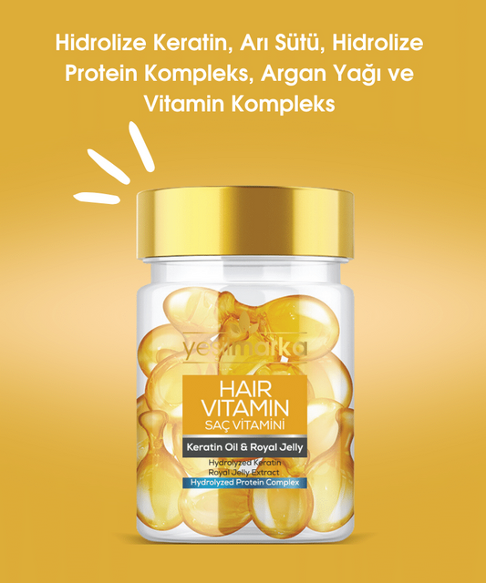 Saç Vitamini Keratin Oil & Royal Jelly 30 kapsül