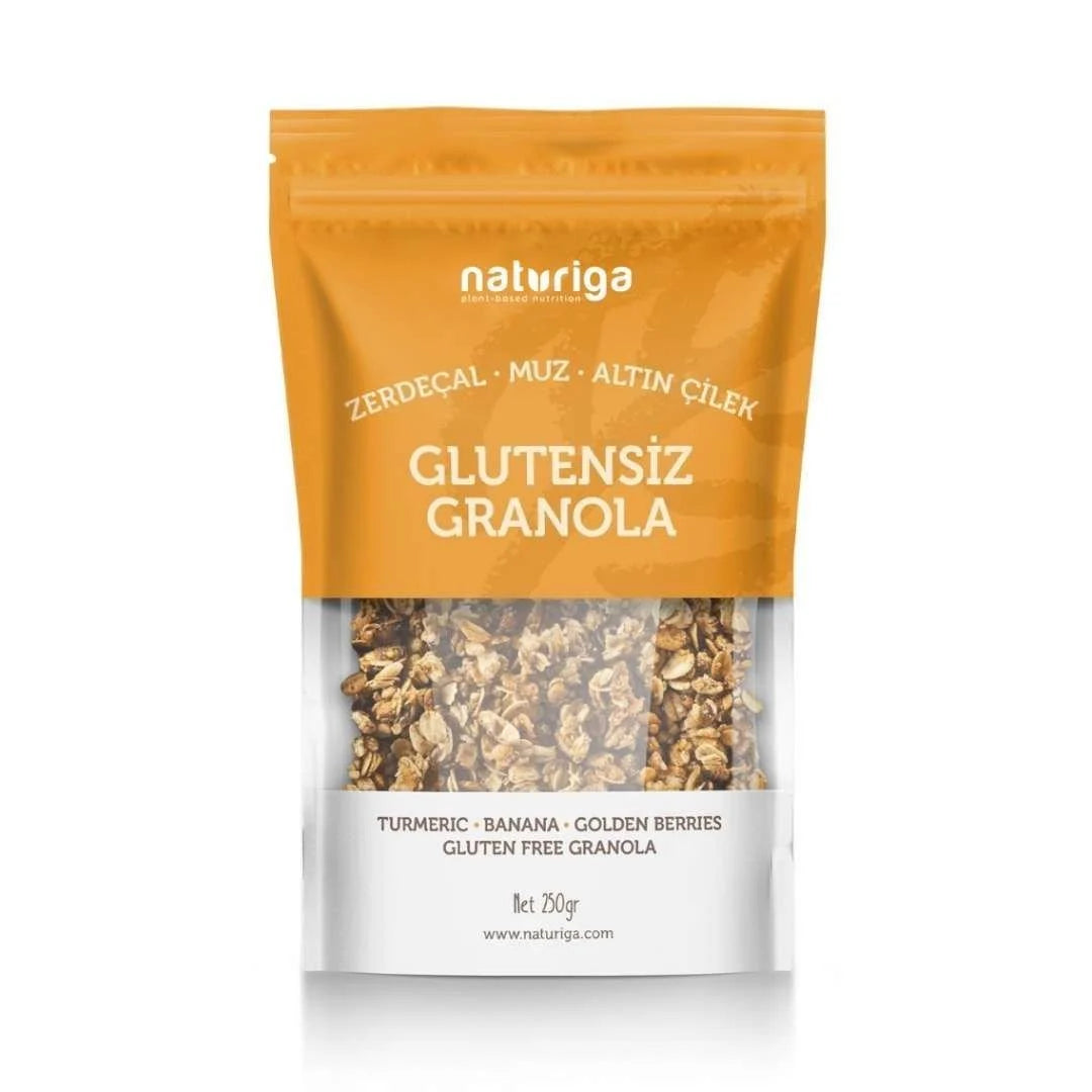 Glutensiz Zerdeçal, Muz & Altın Çilek Granola 250 gr